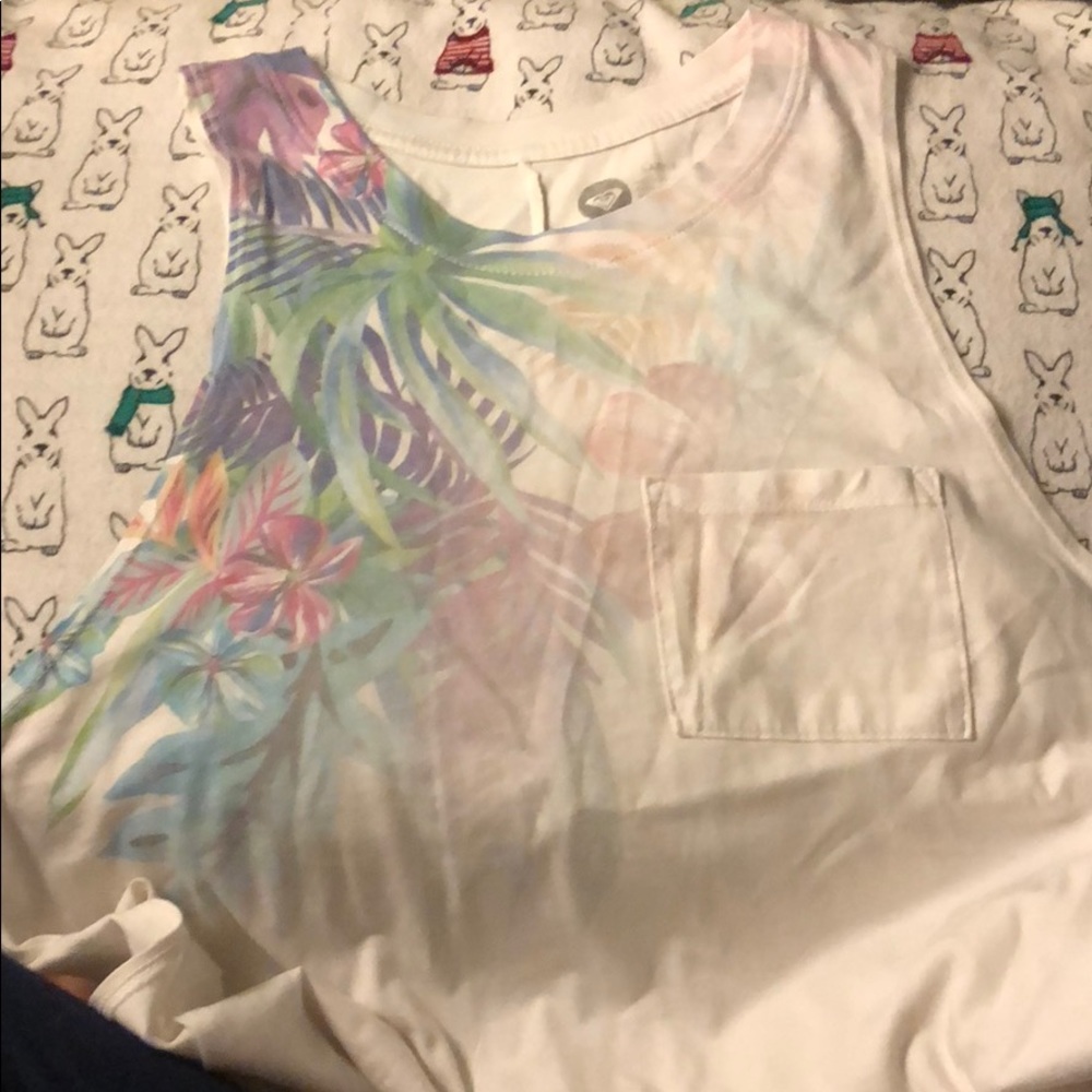 5 for $20 Roxy floral high low muscle tank NWOT